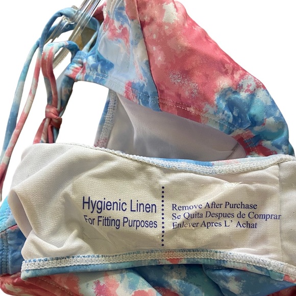 Social•Angel Tie Dye One-Piece Bathing Suit Size Small Pink and Blue New - Picture 8 of 10